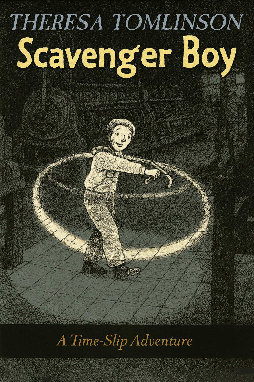 Cover of Scavenger Boy by Theresa Tomlinson – historical time-slip novel set in Cromford Mill